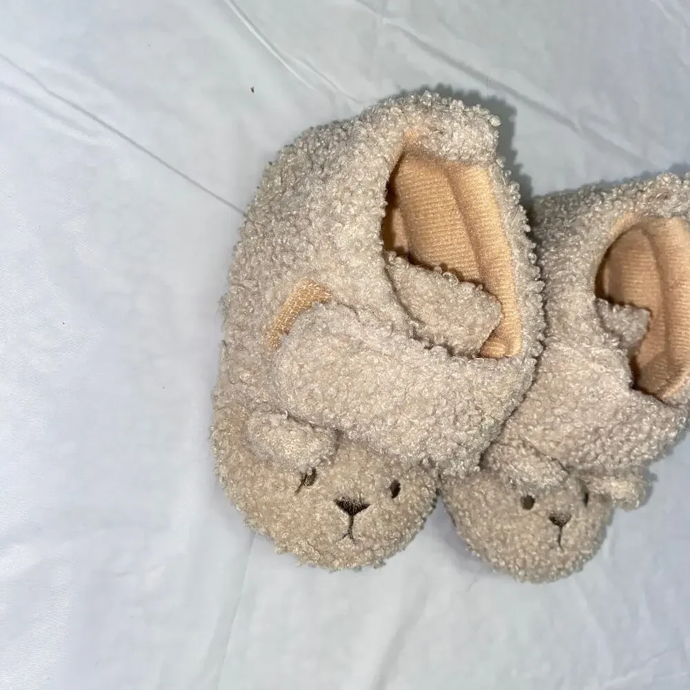 Cat & Jack Unisex Baby Bear Bootie Slipper Shoes Size 6-9 Months